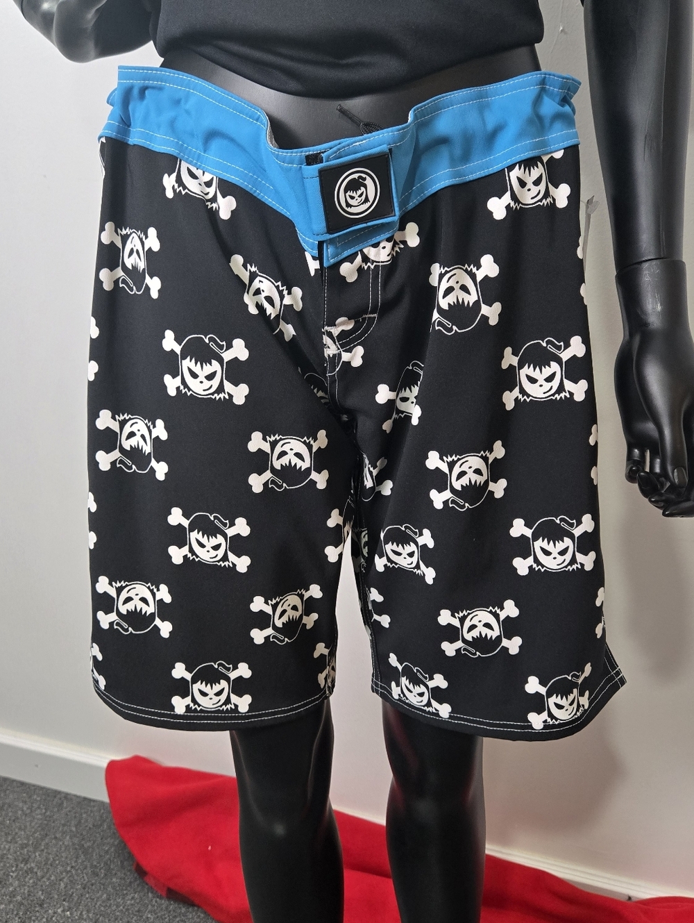 3 For $60. Black and Blue Women's Skull Print Shorts